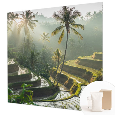 Papel mural con patrón decorativo con el diseño Terrazas del paraíso