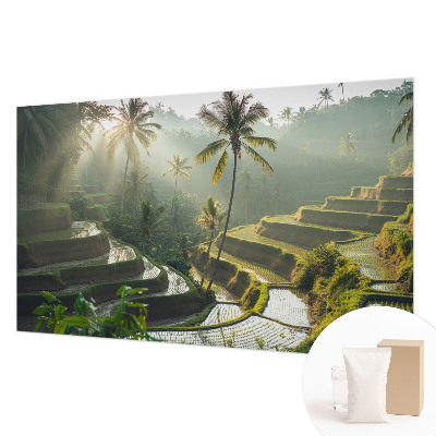 Papel mural con patrón decorativo con el diseño Terrazas del paraíso