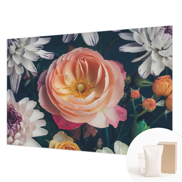 Papel mural texturado decorativo con diseño Armonía floral