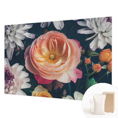 Papel mural texturado decorativo con diseño Armonía floral