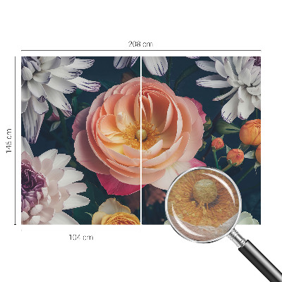 Papel mural texturado decorativo con diseño Armonía floral