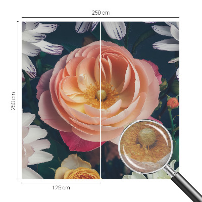 Papel mural texturado decorativo con diseño Armonía floral