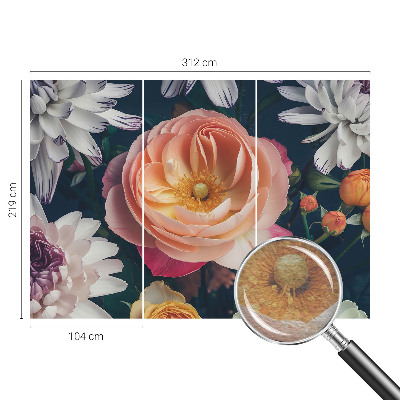 Papel mural texturado decorativo con diseño Armonía floral