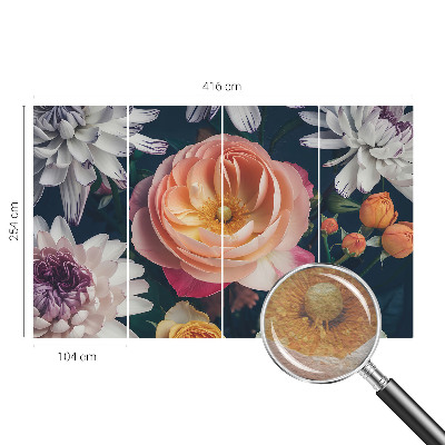 Papel mural texturado decorativo con diseño Armonía floral