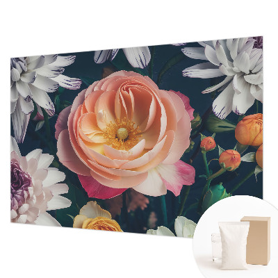 Papel mural texturado decorativo con diseño Armonía floral