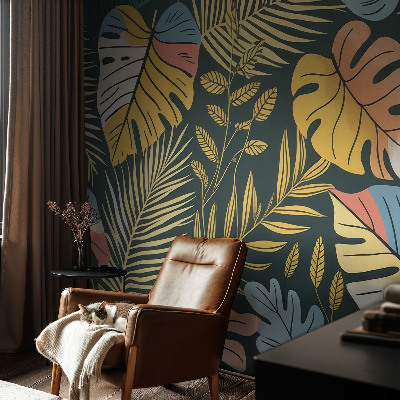Mural de pared con estampado hermoso con motivo «Energía tropical»