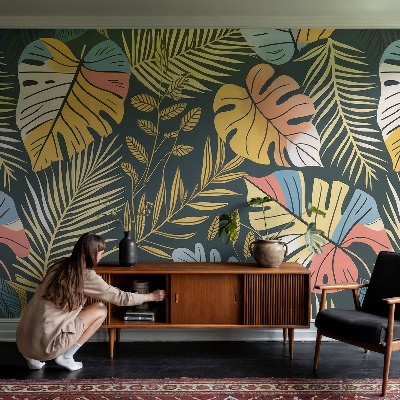 Mural de pared con estampado hermoso con motivo «Energía tropical»