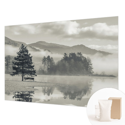 Papel mural texturado decorativo con un paisaje romántico