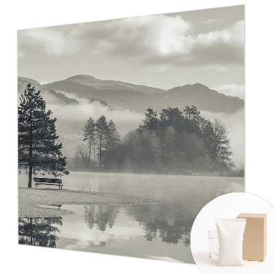 Papel mural texturado decorativo con un paisaje romántico