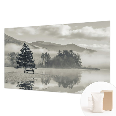 Papel mural texturado decorativo con un paisaje romántico