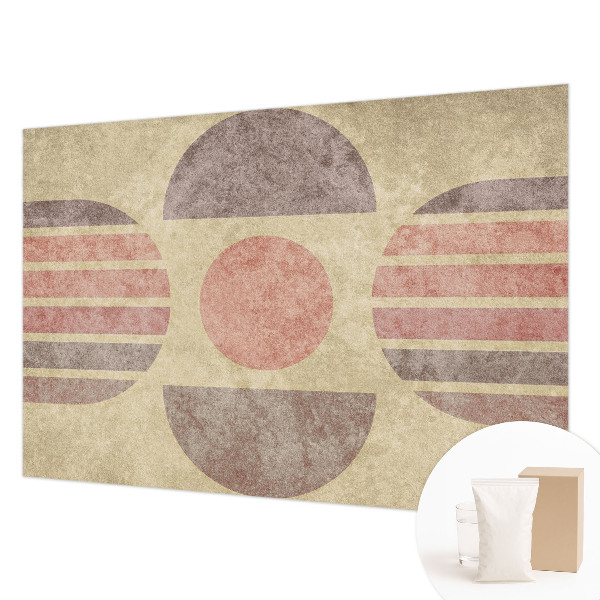 Mural de pared con estampado hermoso con formas geométricas