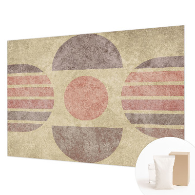 Mural de pared con estampado hermoso con formas geométricas