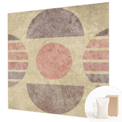 Mural de pared con estampado hermoso con formas geométricas