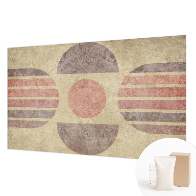 Mural de pared con estampado hermoso con formas geométricas