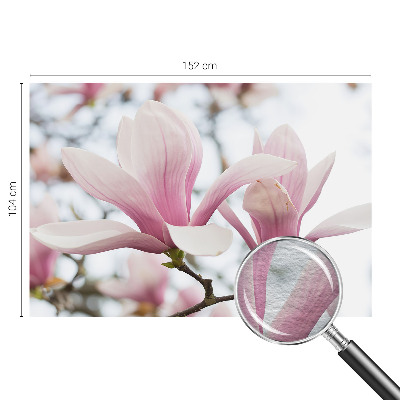 Papel mural con patrón decorativo con diseño de flores de magnolia