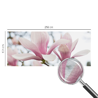 Papel mural con patrón decorativo con diseño de flores de magnolia