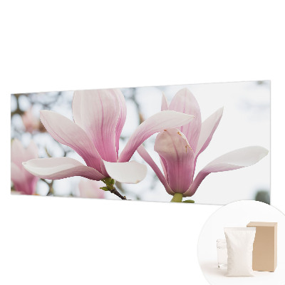 Papel mural con patrón decorativo con diseño de flores de magnolia