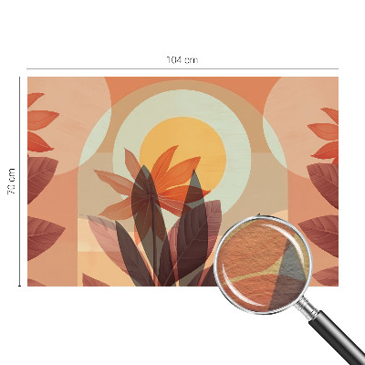 Mural decorativo con diseño de abstracción floral