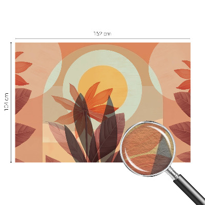Mural decorativo con diseño de abstracción floral