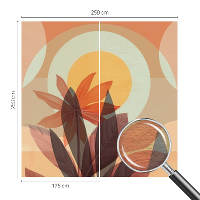 Mural decorativo con diseño de abstracción floral