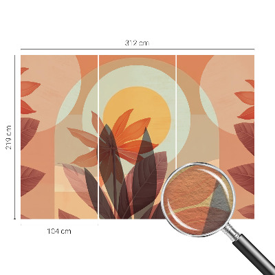 Mural decorativo con diseño de abstracción floral