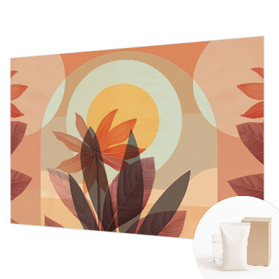 Mural decorativo con diseño de abstracción floral