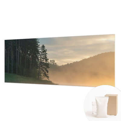 Fotomural decorativo para cabecero de cama con diseño 'Mañana con niebla'