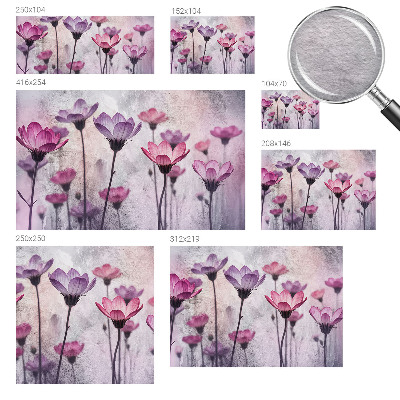 Papel mural texturado decorativo con diseño de flores en tonos pastel