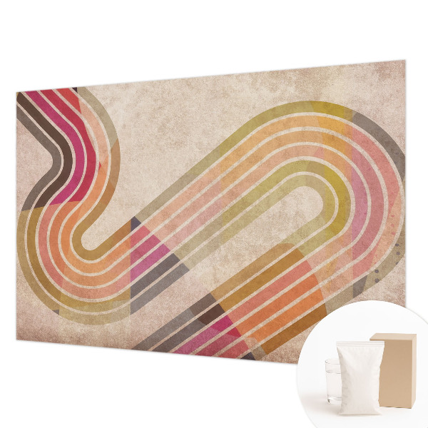 Fotomural decorativo para cabecero de cama con líneas geométricas