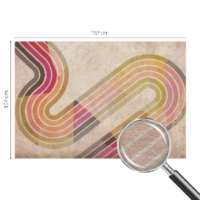Fotomural decorativo para cabecero de cama con líneas geométricas