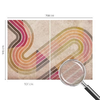 Fotomural decorativo para cabecero de cama con líneas geométricas