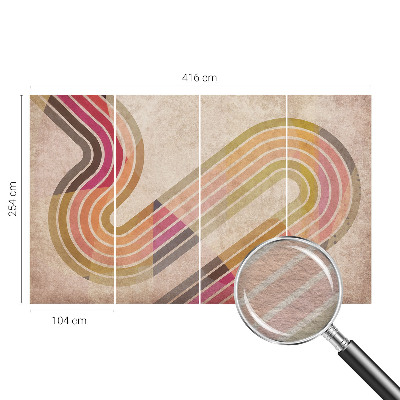 Fotomural decorativo para cabecero de cama con líneas geométricas