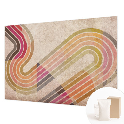 Fotomural decorativo para cabecero de cama con líneas geométricas