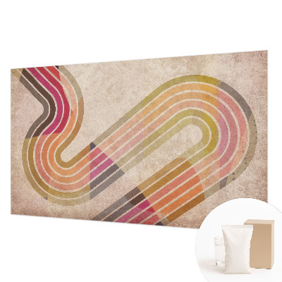 Fotomural decorativo para cabecero de cama con líneas geométricas