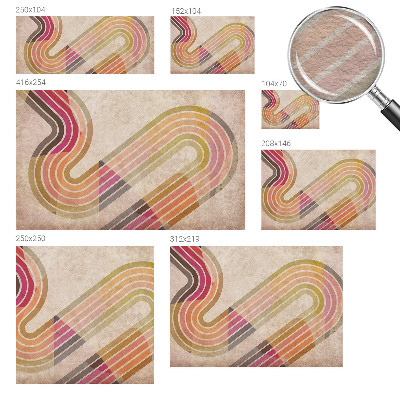 Fotomural decorativo para cabecero de cama con líneas geométricas