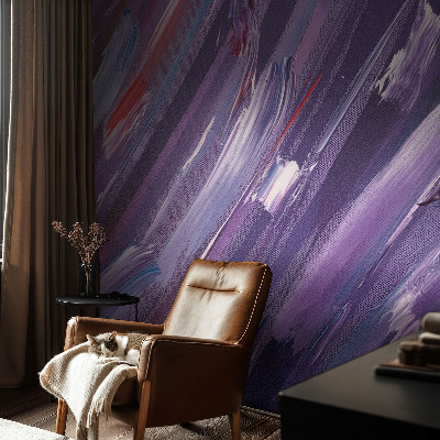Mural de pared con estampado hermoso con trazos coloridos