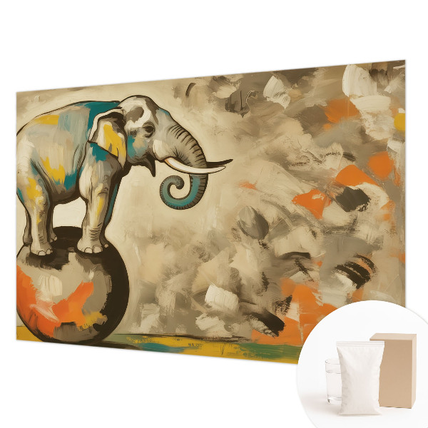 Papel mural con patrón decorativo con diseño de elefante abstracto