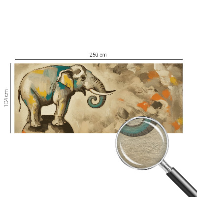 Papel mural con patrón decorativo con diseño de elefante abstracto