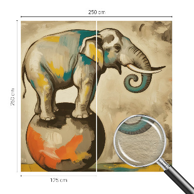 Papel mural con patrón decorativo con diseño de elefante abstracto