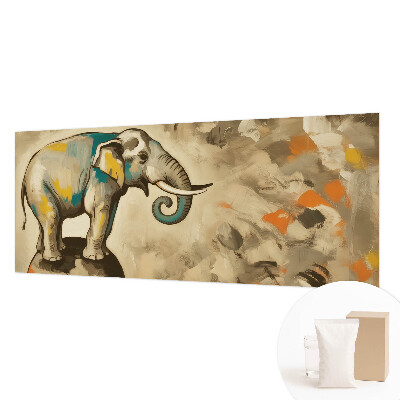 Papel mural con patrón decorativo con diseño de elefante abstracto