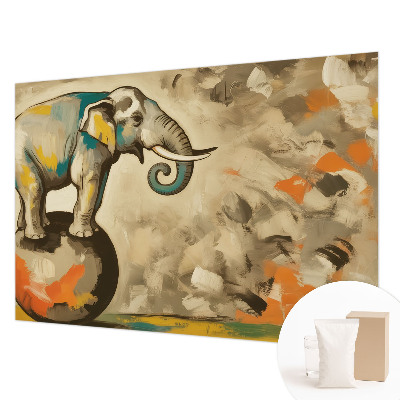 Papel mural con patrón decorativo con diseño de elefante abstracto