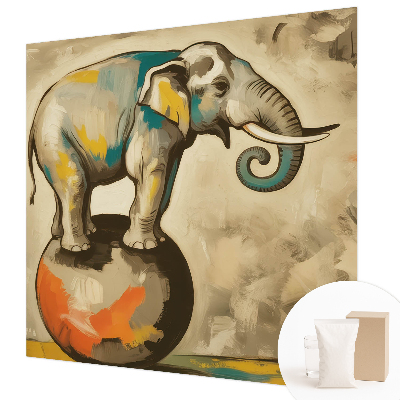 Papel mural con patrón decorativo con diseño de elefante abstracto