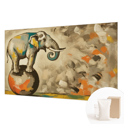Papel mural con patrón decorativo con diseño de elefante abstracto
