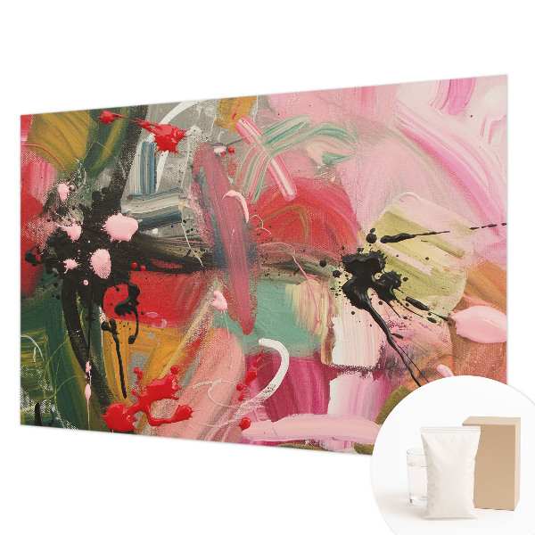 Papel mural texturado decorativo con diseño de caos colorido