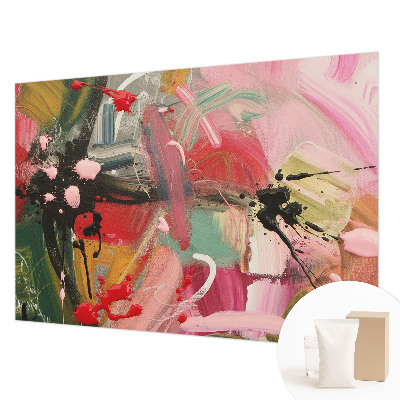 Papel mural texturado decorativo con diseño de caos colorido