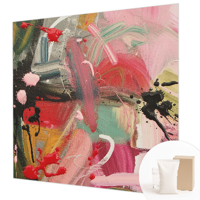 Papel mural texturado decorativo con diseño de caos colorido