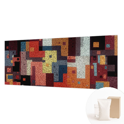 Fotomural decorativo para cabecero de cama con formas coloridas
