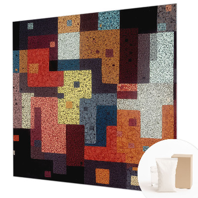 Fotomural decorativo para cabecero de cama con formas coloridas