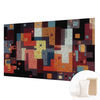 Fotomural decorativo para cabecero de cama con formas coloridas