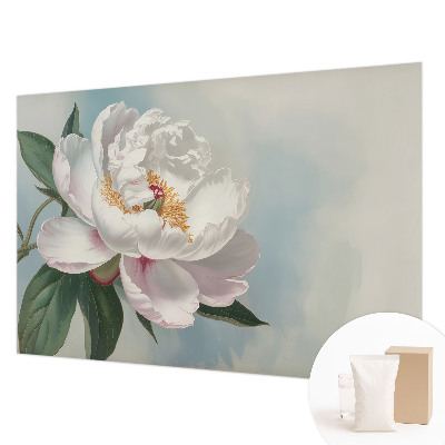 Fotomural decorativo para cabecero de cama con diseño de peonía